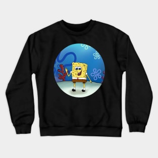 My yellow square friend round design Crewneck Sweatshirt